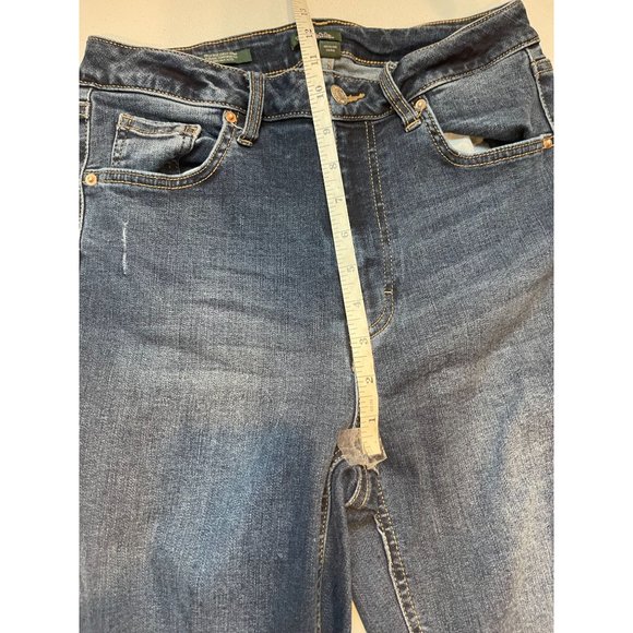 Wild Fable Womens Jeans Curvy Skinny High Rise Raw Hem Distressed Blue SZ Small - Picture 4 of 11